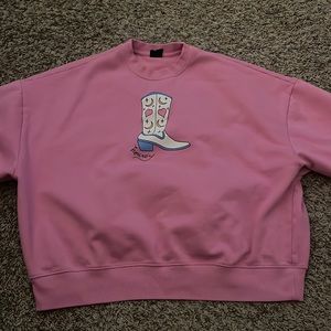 Pacsun CUTE pink HOWDY crewneck
